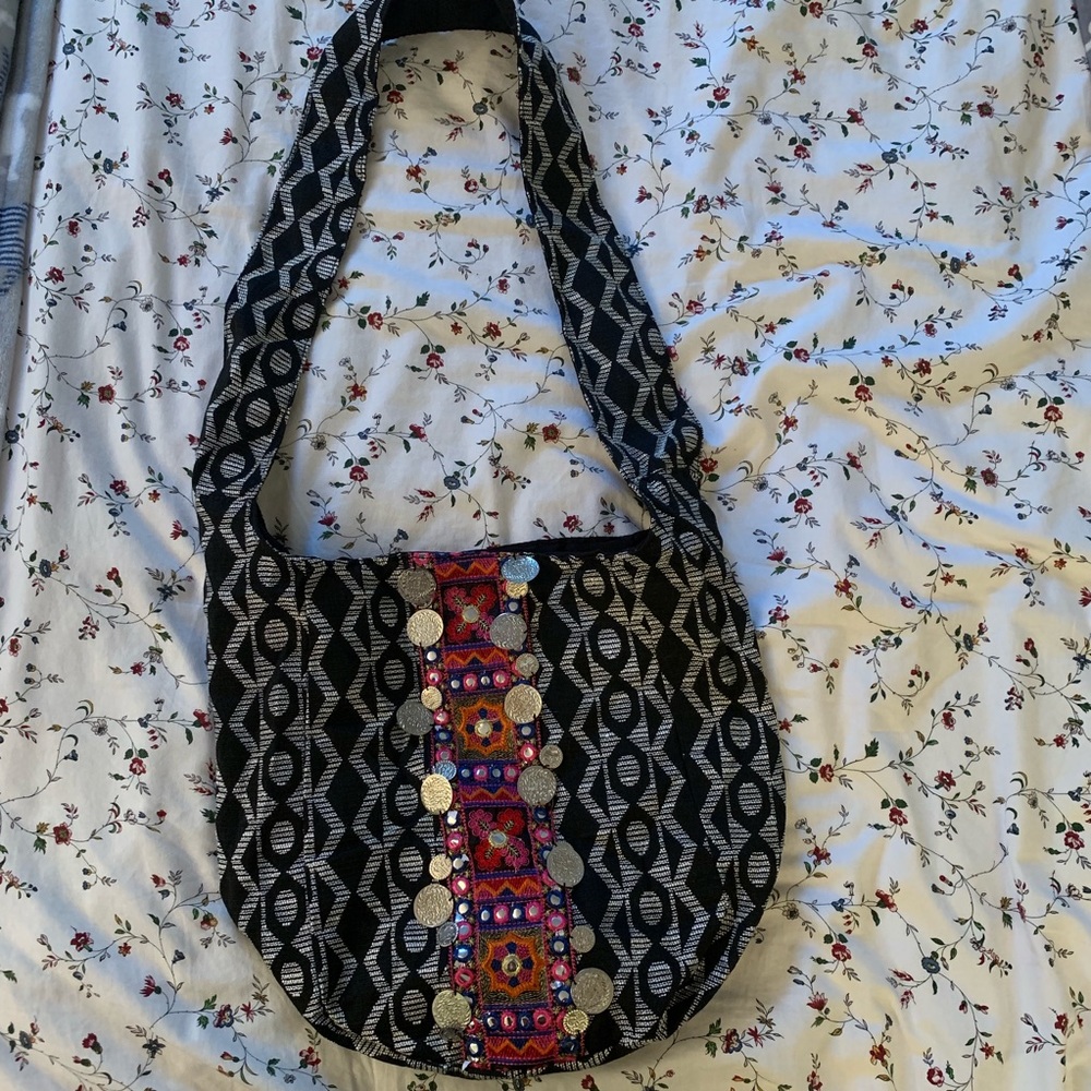 Boho long strap bag